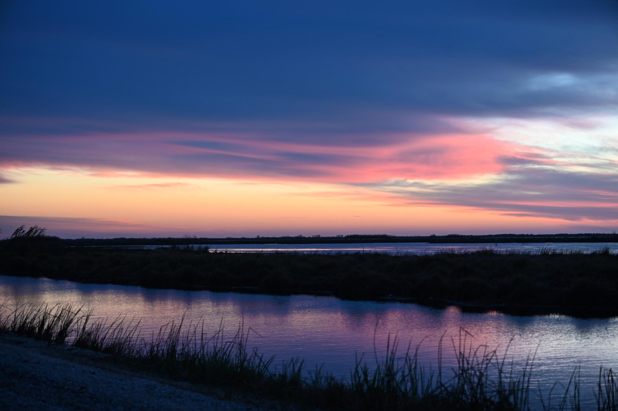 Sunset over the lake